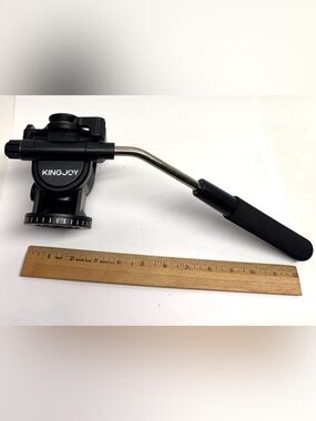Kingjoy VT-1510 Fluid Tripod Head w/ Quick Release, Pan & Tilt for Videography